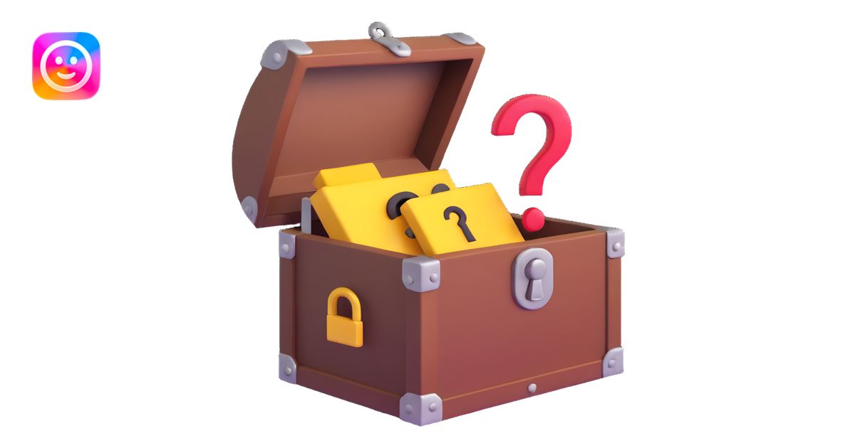 locked chest with a question mark emoji | AI Emoji Generator