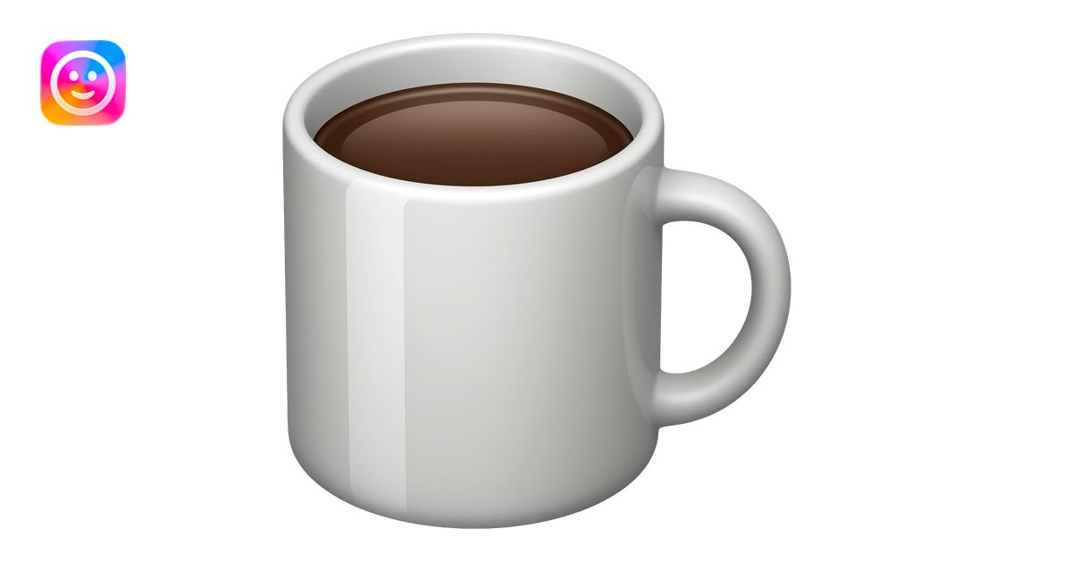 Transform the provided hot chocolate mug photo into a single emoji icon ...