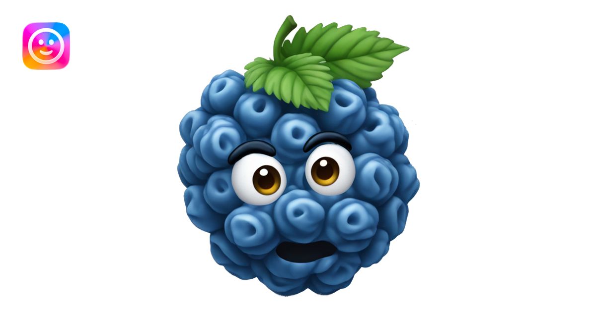 Blue Raspberry emoji | AI Emoji Generator