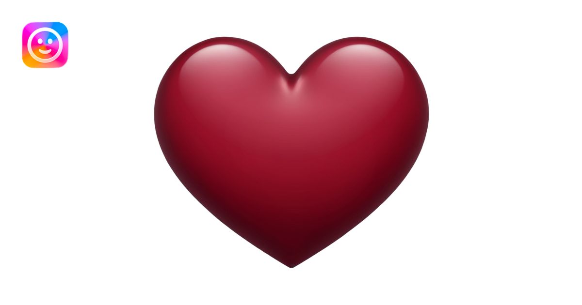 Wine colour heart emoji emoji | AI Emoji Generator