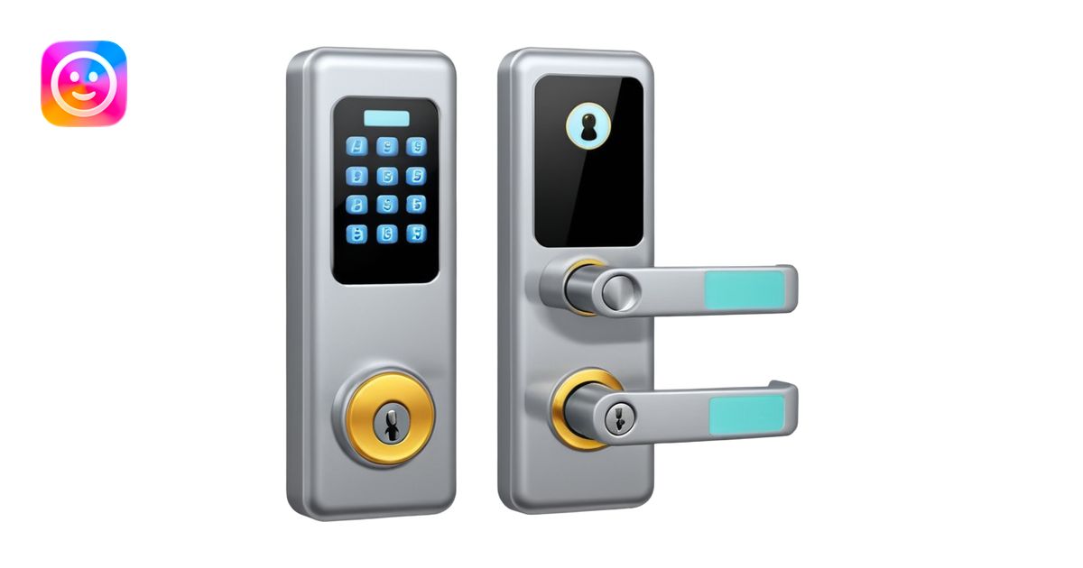 Electronic Door Lock System with card insert only screen no key hole ...