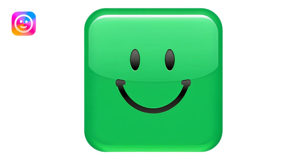 the code symbol ' ' inside a brilliant green square emoji | AI Emoji ...