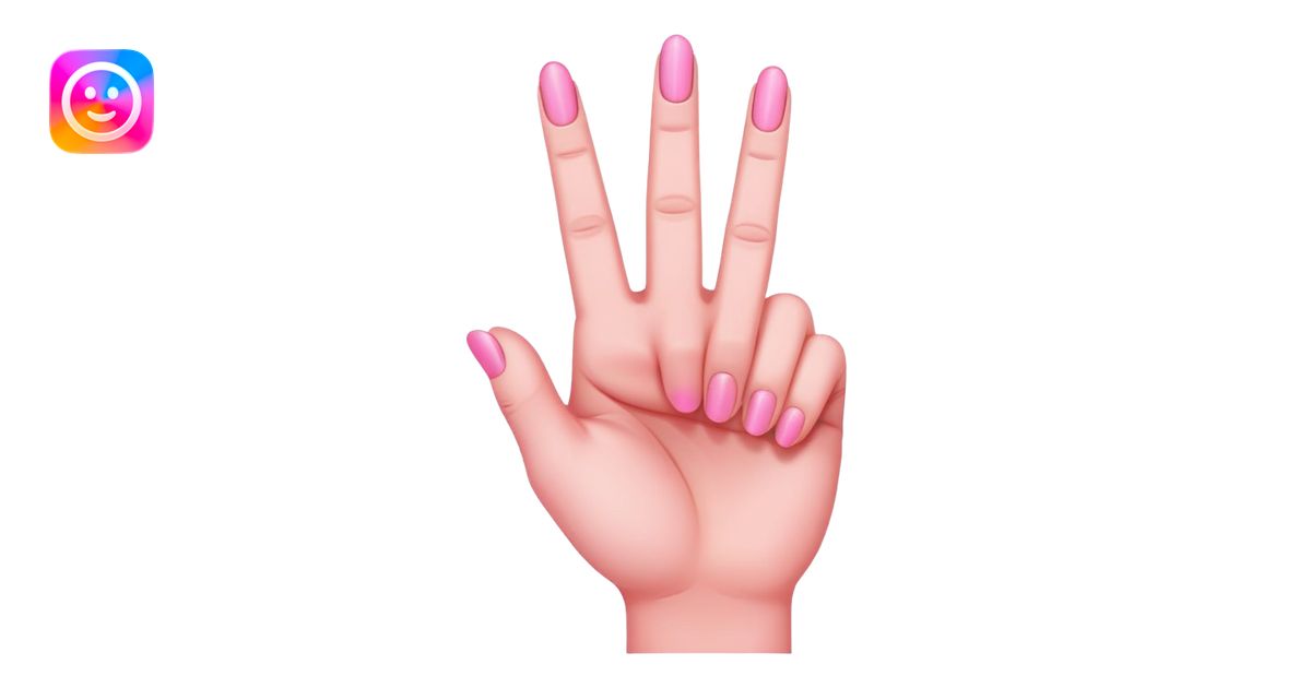 Pink hand middle finger emoji | AI Emoji Generator