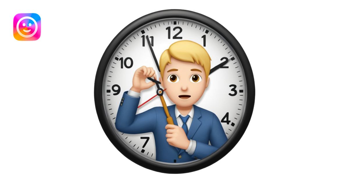 Create a hurried expression holding a clock that ticks VERY FAST emoji ...