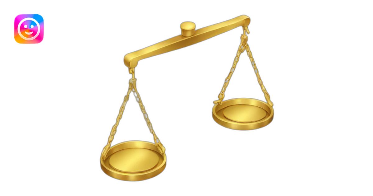 Golden balance scales emoji | AI Emoji Generator