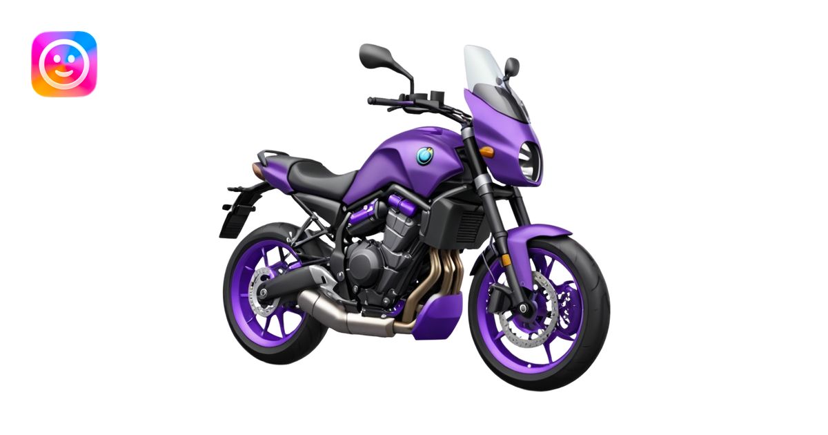 Créer un emoji copiable sur mon système iOS avec une moto mt07 noir ...