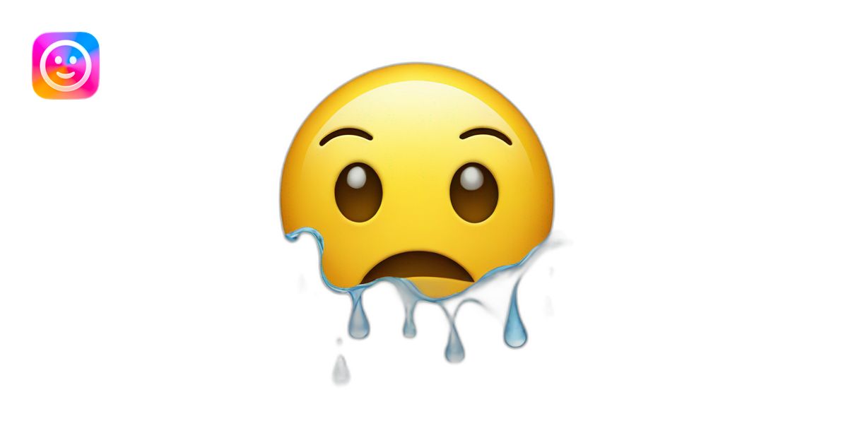 smiley upside down with tears in the opposite direction emoji | AI ...