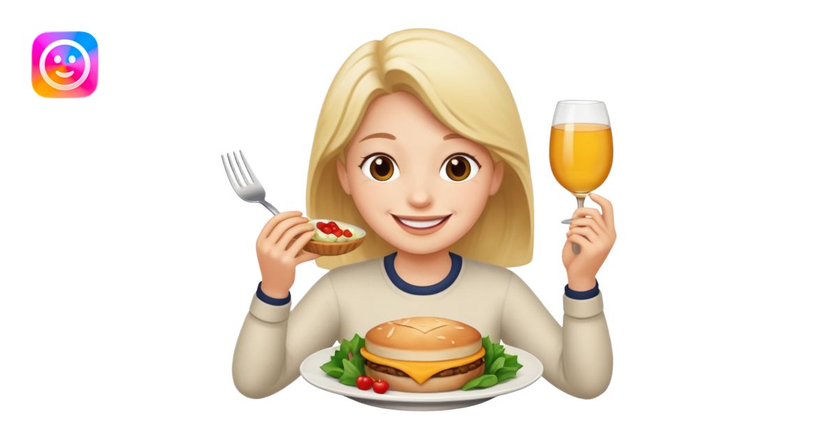ALGUIEN SABOREANDO UNA COMIDA MUY RICA emoji | AI Emoji Generator
