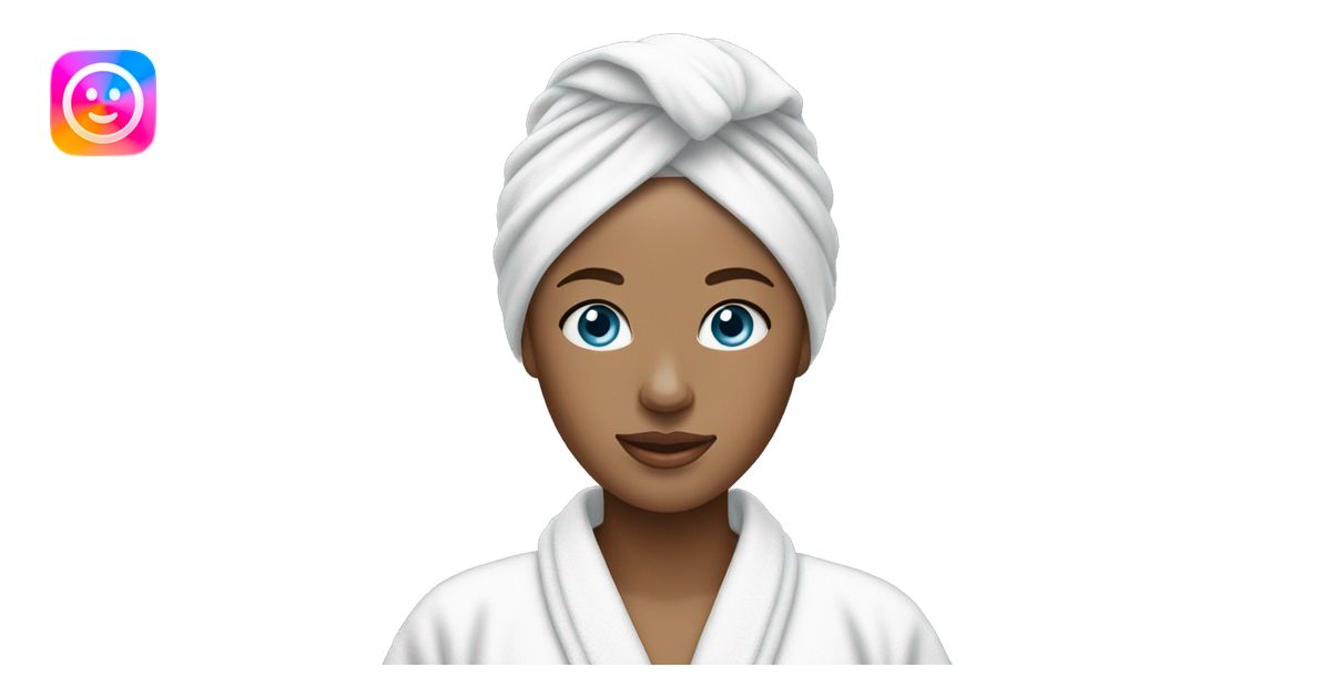 fair skin blue eyed woman wearing white towel on head wearing bathrobe ...
