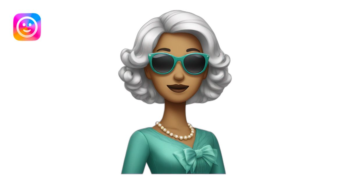 lady wearing fancy clothes with shades emoji | AI Emoji Generator