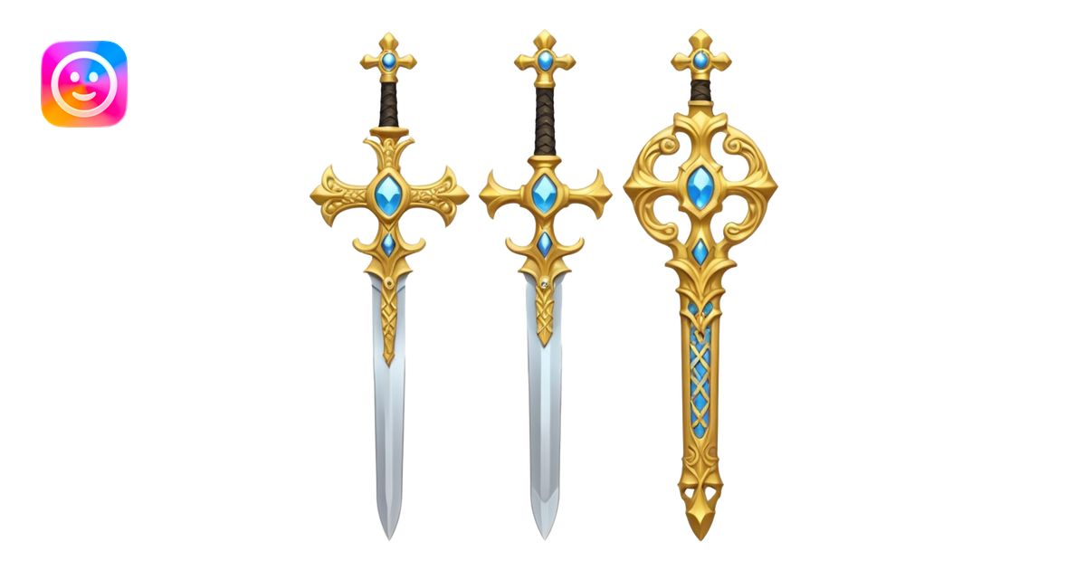 Holy sword of Jesus Christ emoji | AI Emoji Generator