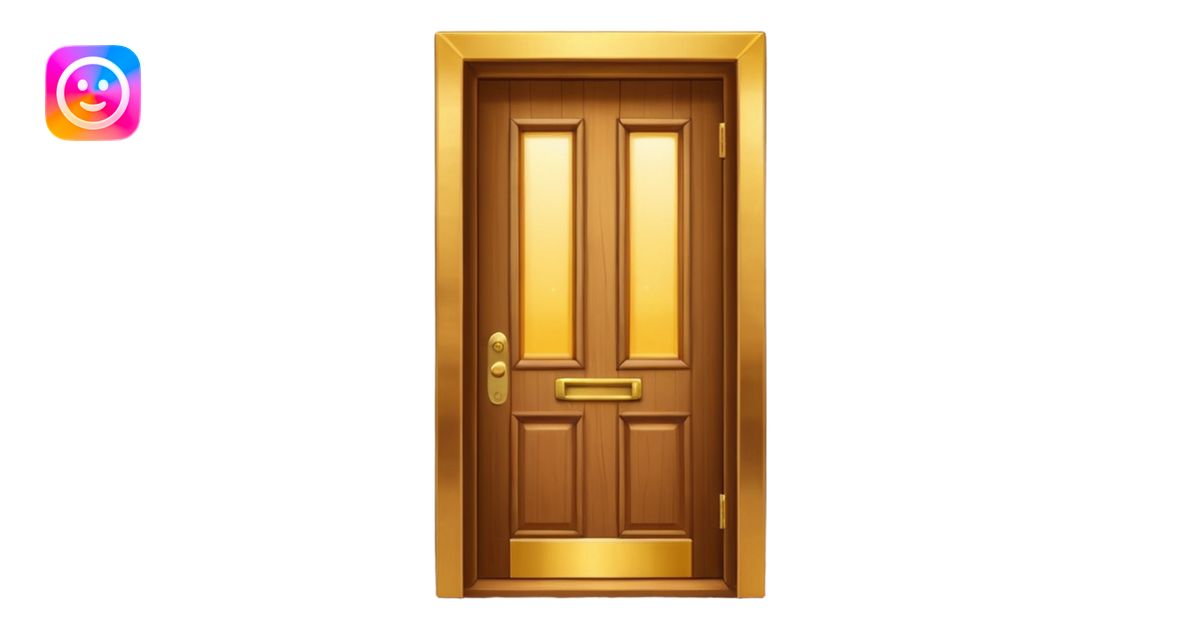 opened door with golden light shining out emoji | AI Emoji Generator