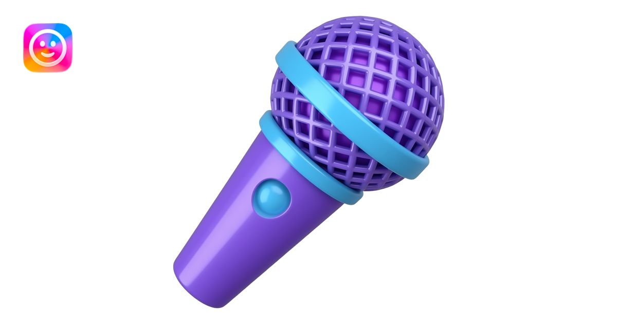 voice_option.png: a 3D glossy microphone icon in the style of Apple's ...