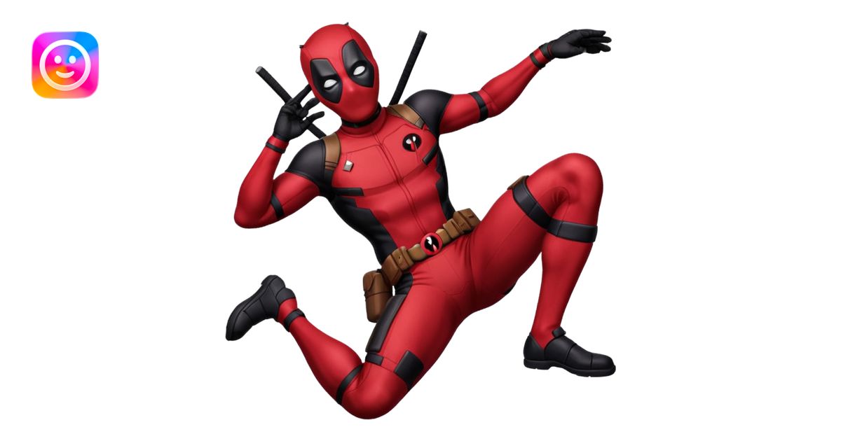 deadpool laying emoji | AI Emoji Generator