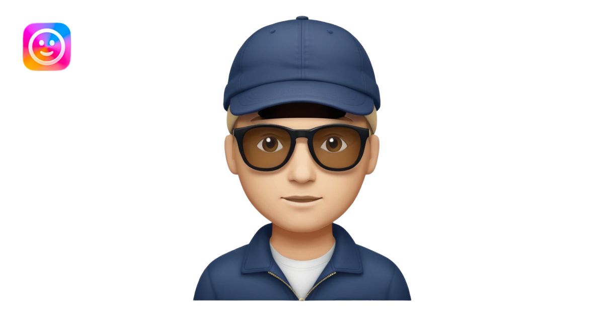 trapero capo con gorra, gafas de sol y actitud confiada emoji | AI ...