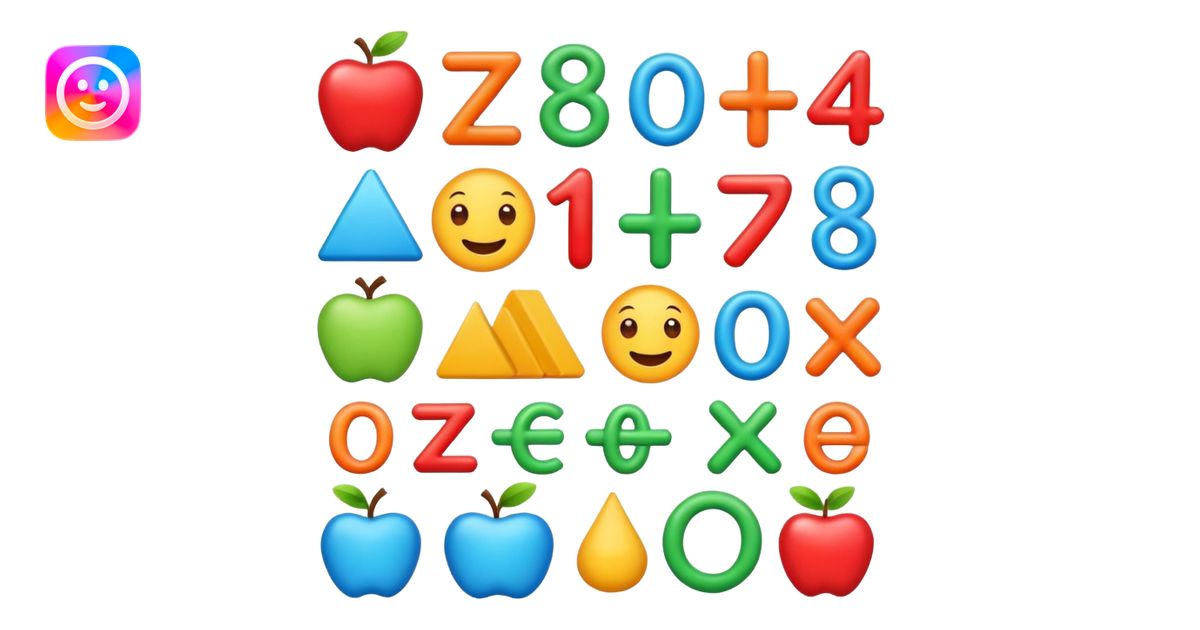 Cute math symbols emoji | AI Emoji Generator