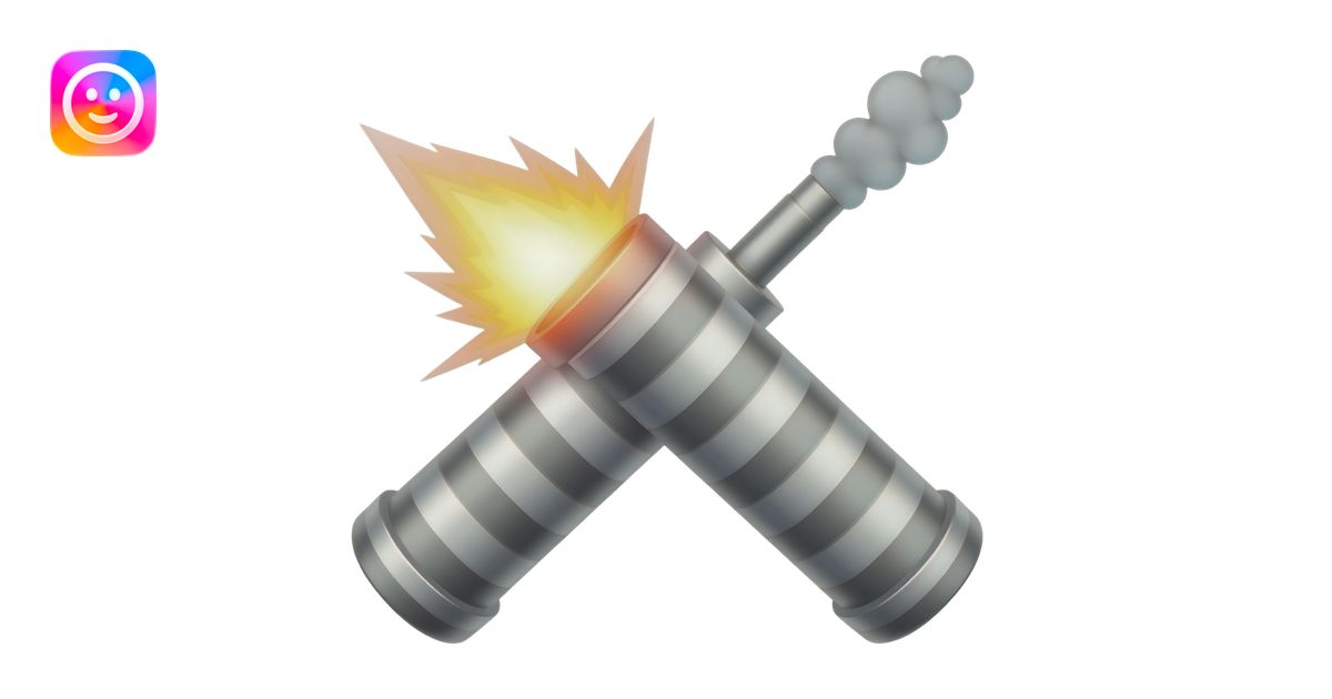 A modern Mortar tube firing emoji | AI Emoji Generator