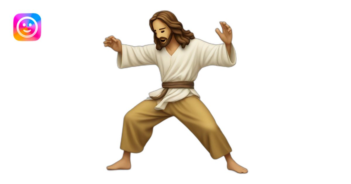 Jesus Christ breakdancing emoji | AI Emoji Generator