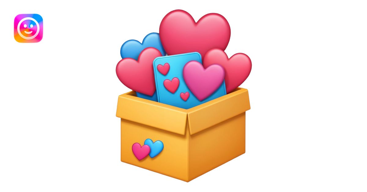 a box with an instagram logo on its face, open with swipe files inside ...
