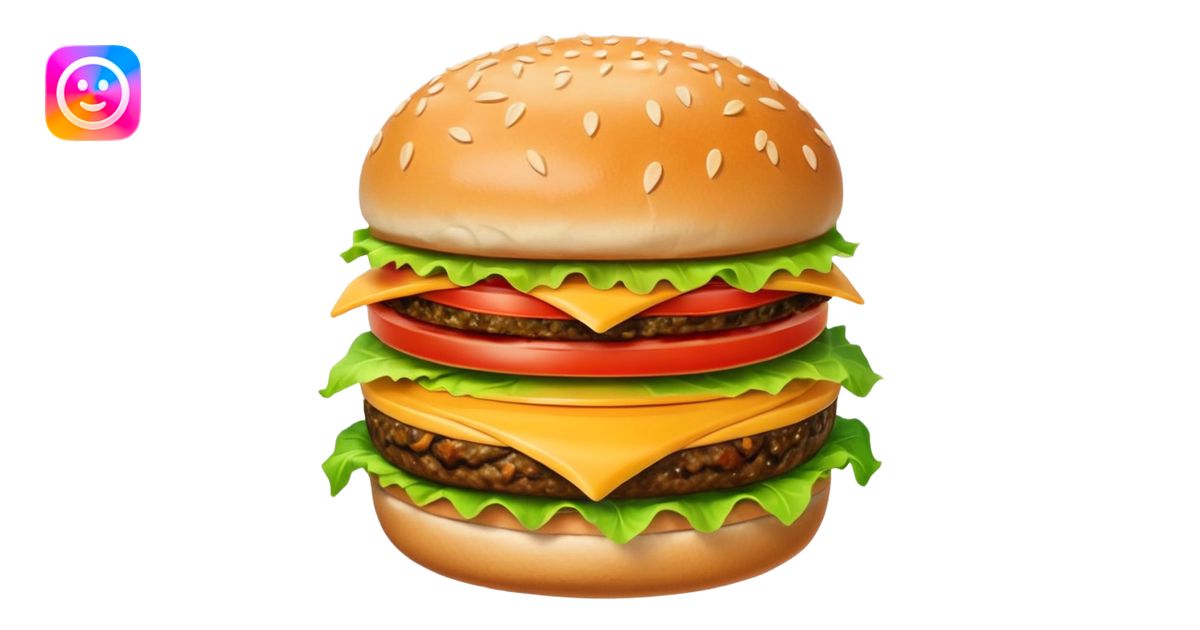 A hamburger with a mouth emoji | AI Emoji Generator