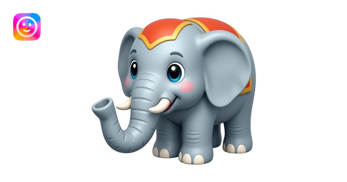 Asian Elephant toys figures emoji | AI Emoji Generator