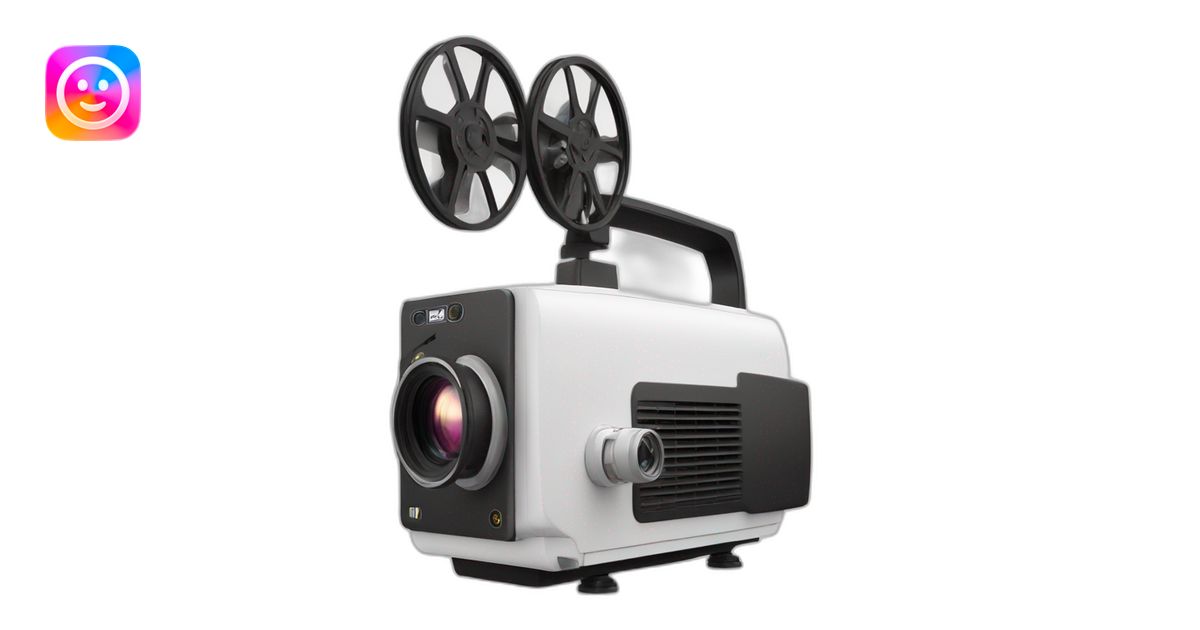 SMARTWALL Movie Projector small White emoji | AI Emoji Generator