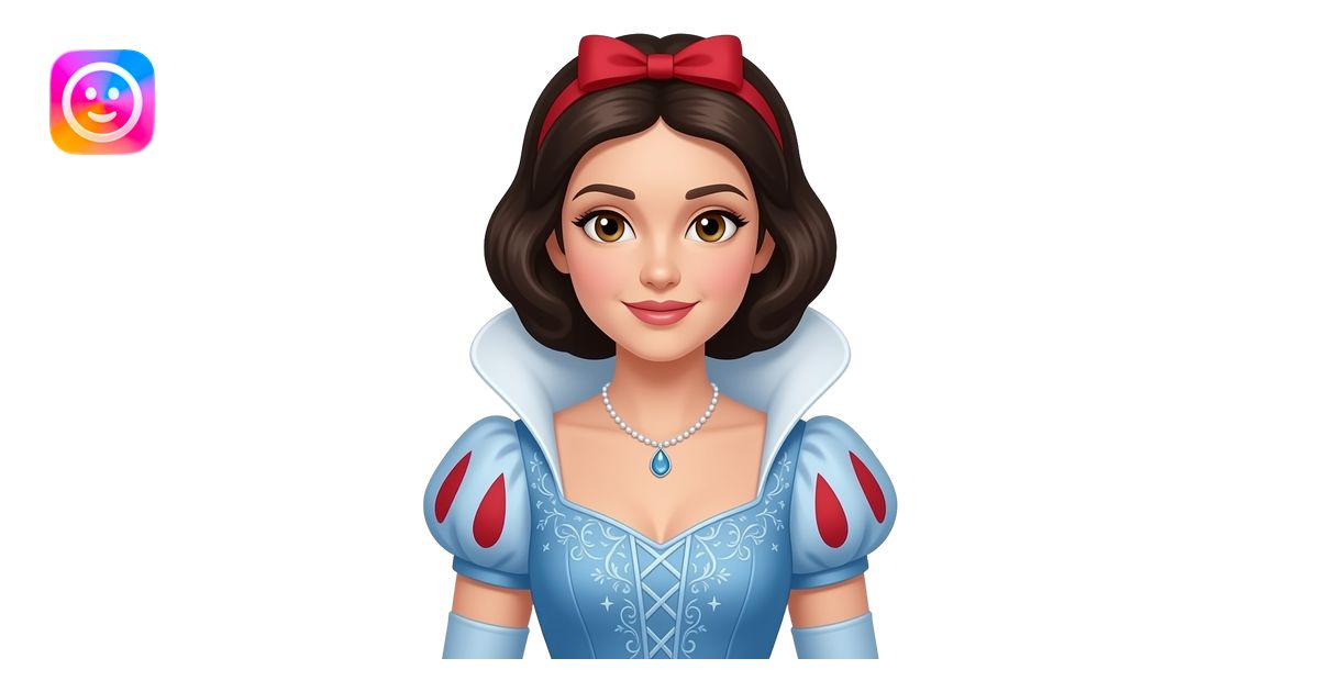 Black (dark brown) hair design resembles Snow White, her dress is a ...