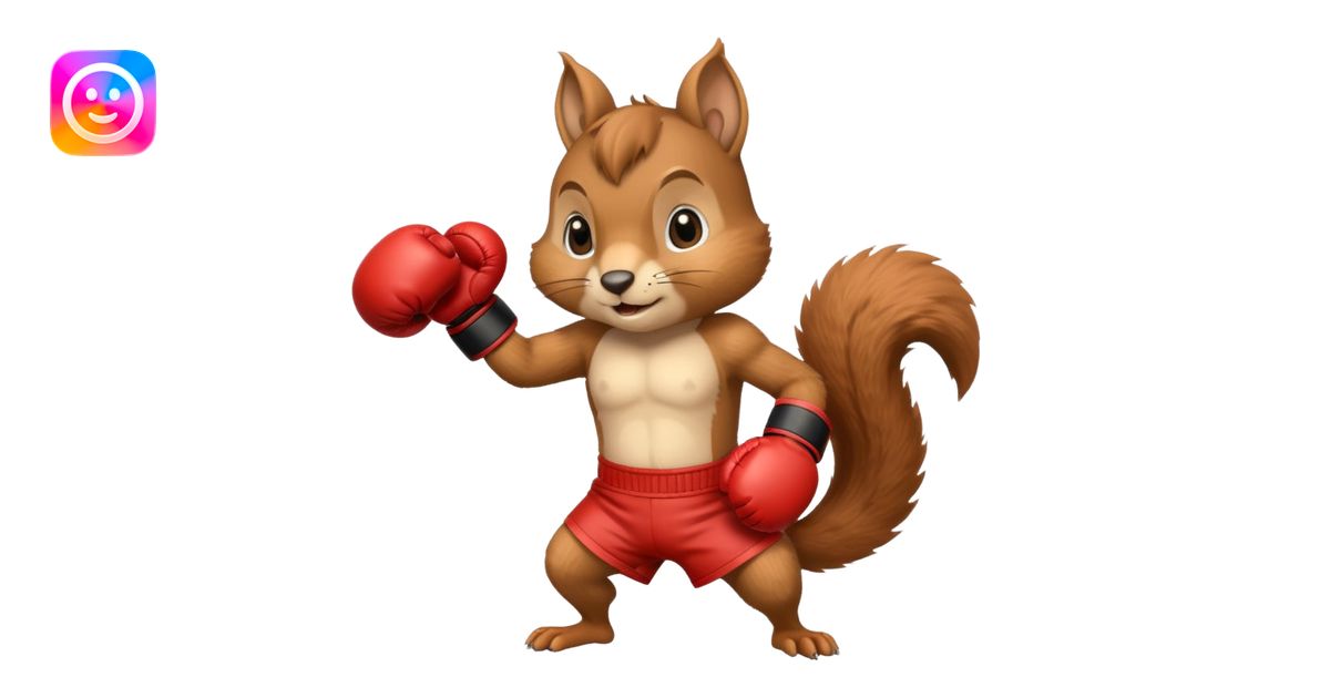 Squirrel Boxing emoji | AI Emoji Generator