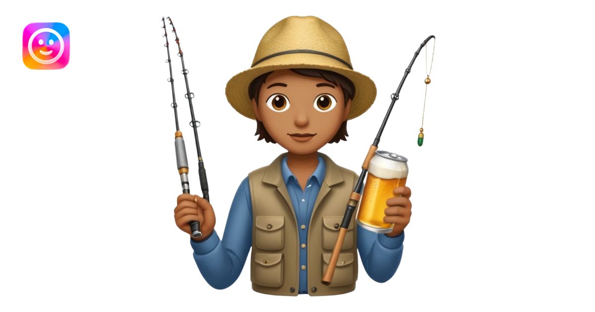 fishing rod with beer on the end emoji | AI Emoji Generator