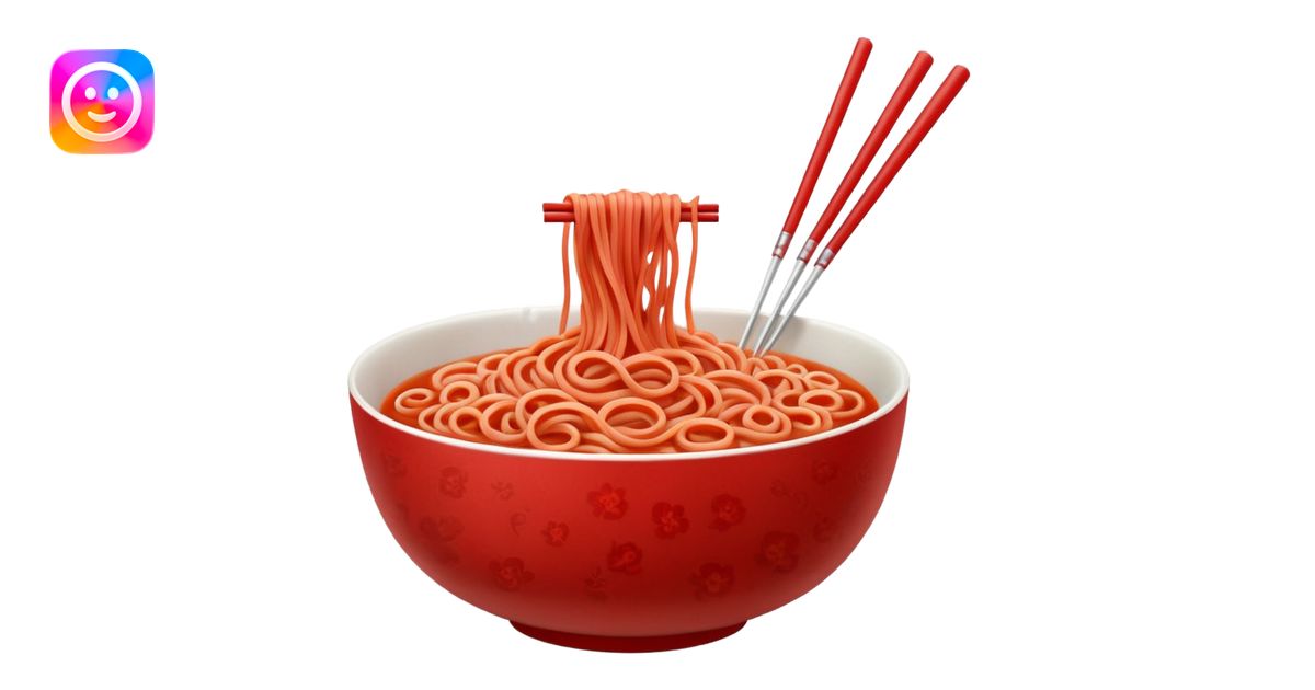 tomato noodle chopstick emoji | AI Emoji Generator