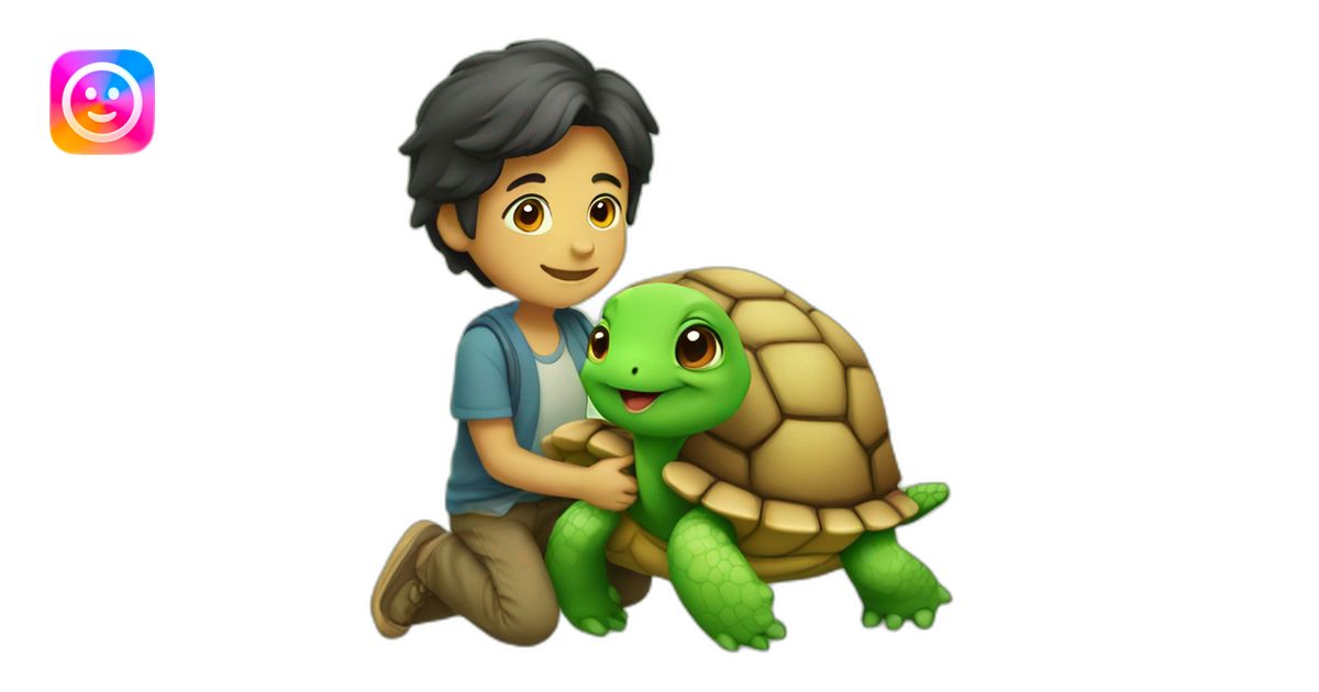 gentle heart with a turle emoji | AI Emoji Generator