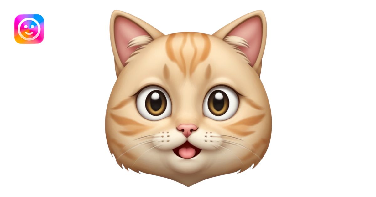 Schearze Katze Grosse augen ganz süss sie weint emoji | AI Emoji Generator