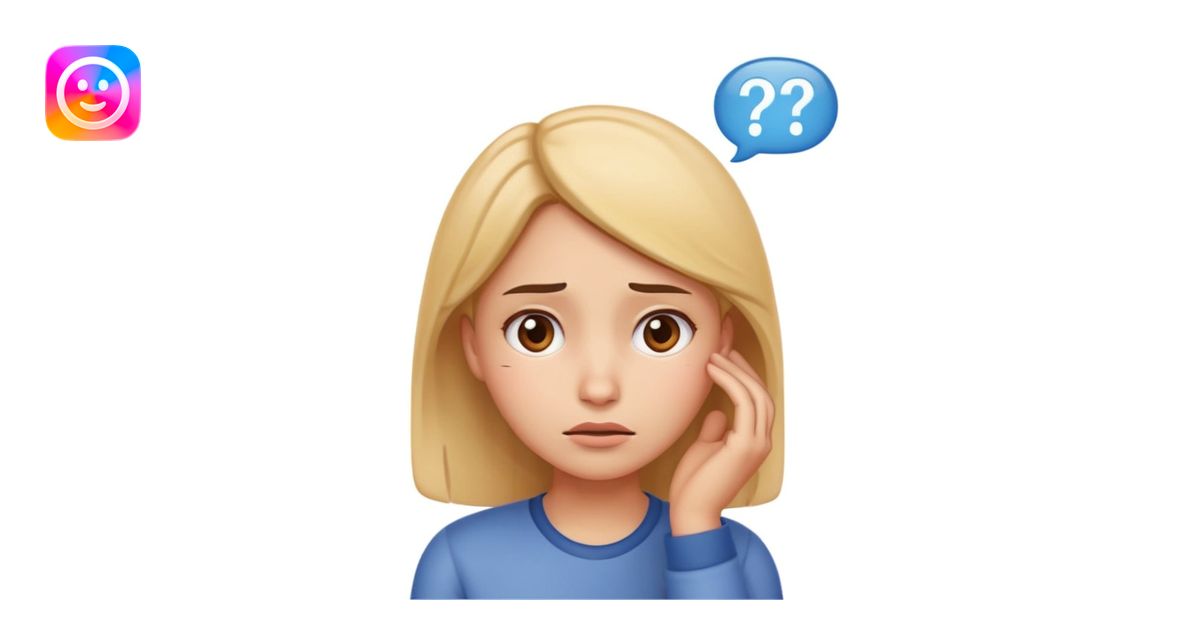 female student emoji, looking puzzled, holding her head with one hand ...