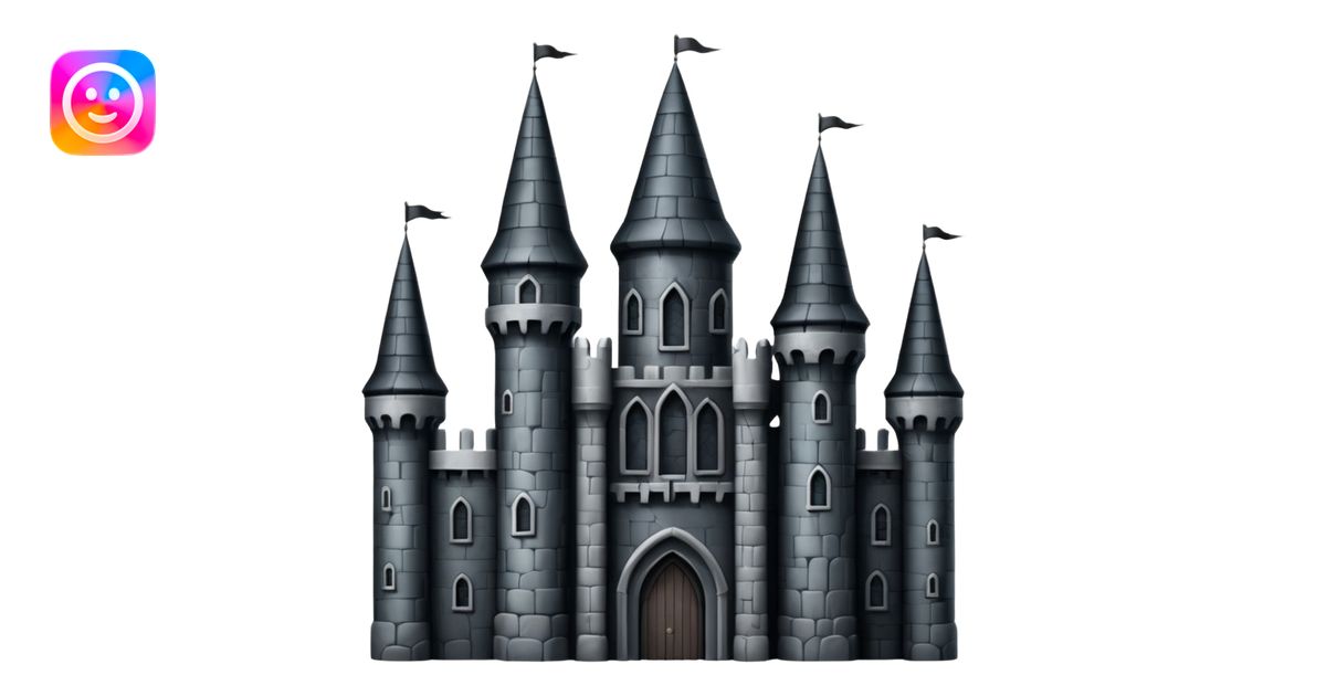 Gothic black castle emoji | AI Emoji Generator