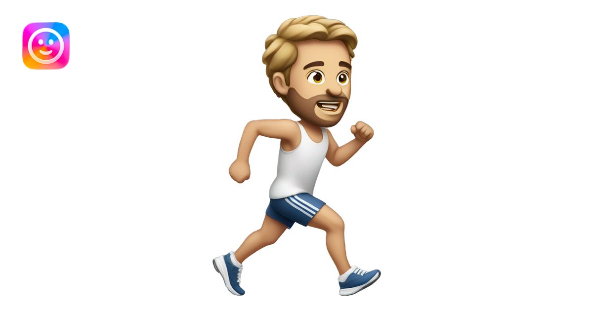 🏃european man running emoji | AI Emoji Generator