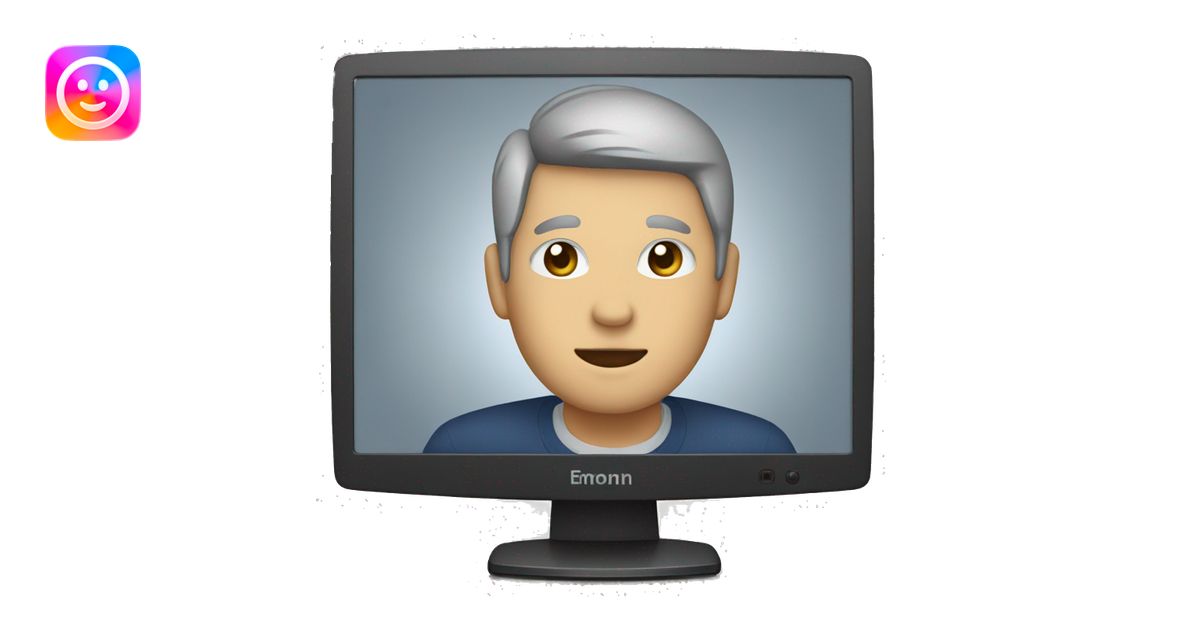 monitor with the video call on the screen emoji | AI Emoji Generator