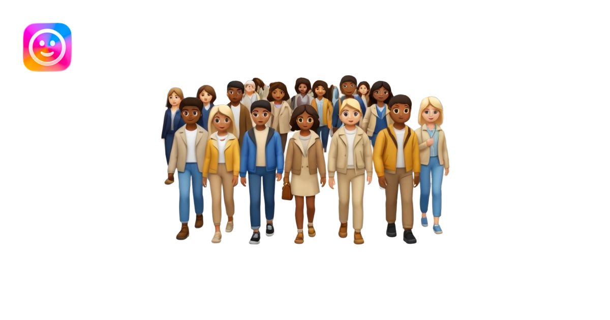 street with many people random walking emoji | AI Emoji Generator