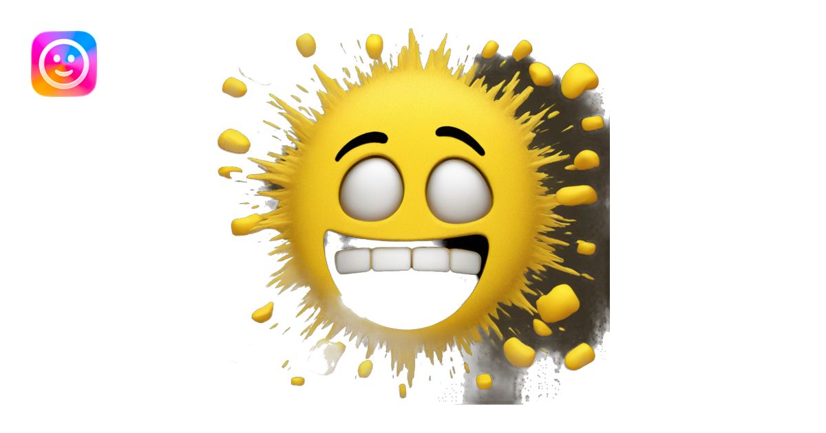 Yellow emoji face explosion emoji | AI Emoji Generator