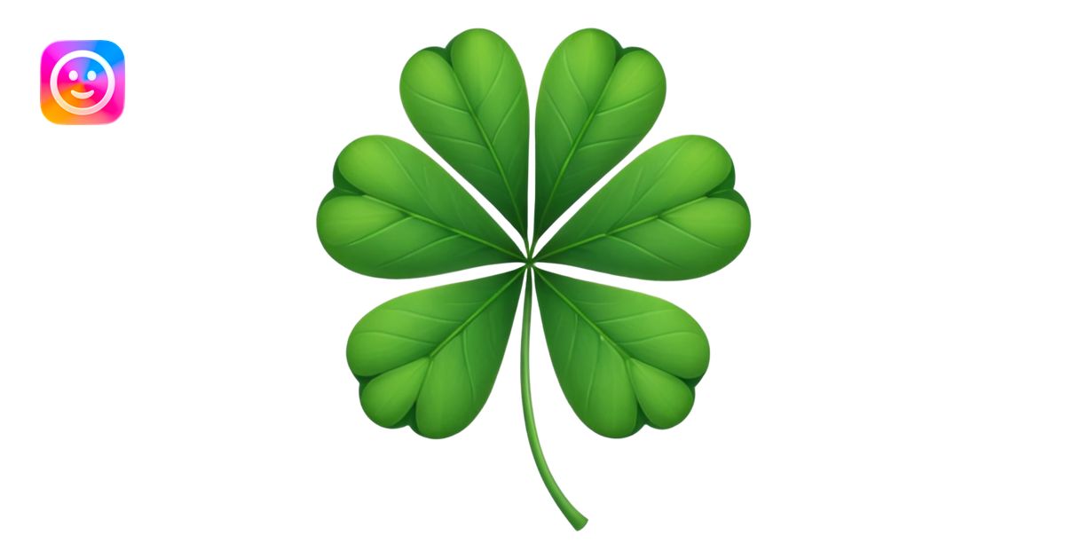 clover with 5 leaves (not 4) emoji | AI Emoji Generator