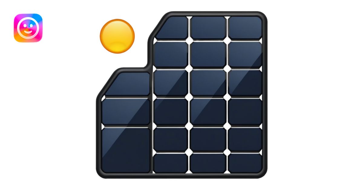 2d solar panel lines emoji | AI Emoji Generator