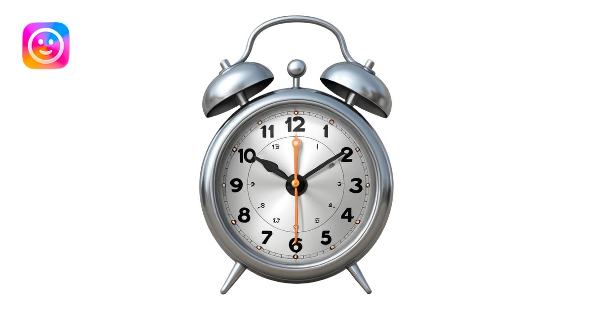 classic alarm clock with bells emoji | AI Emoji Generator