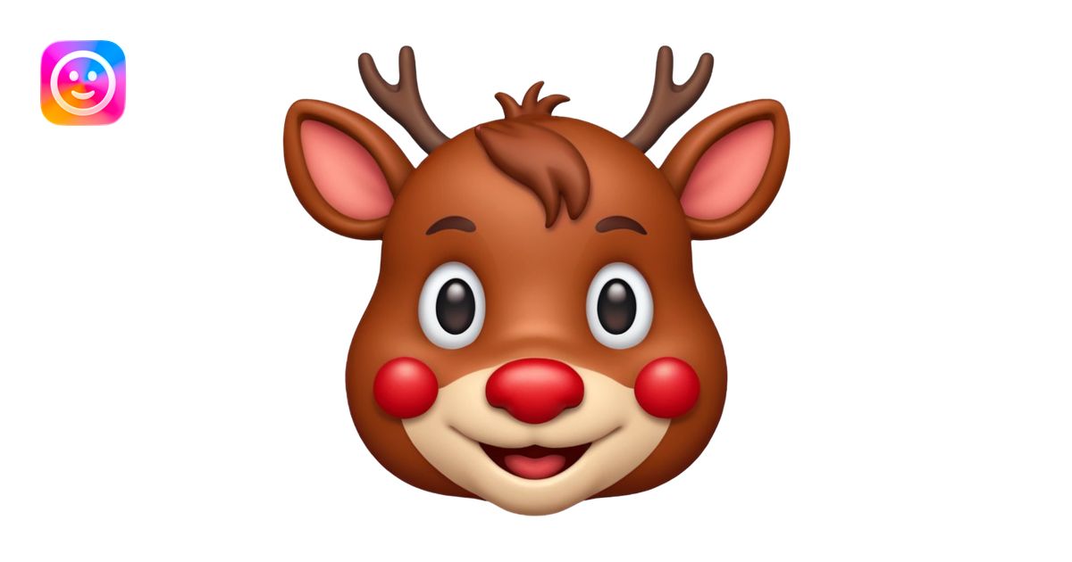 I want a rudolph emoji of just its face emoji | AI Emoji Generator