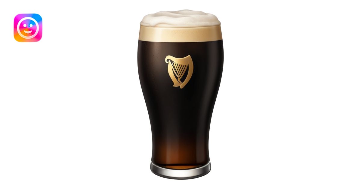 pint of guinness with flat top emoji | AI Emoji Generator