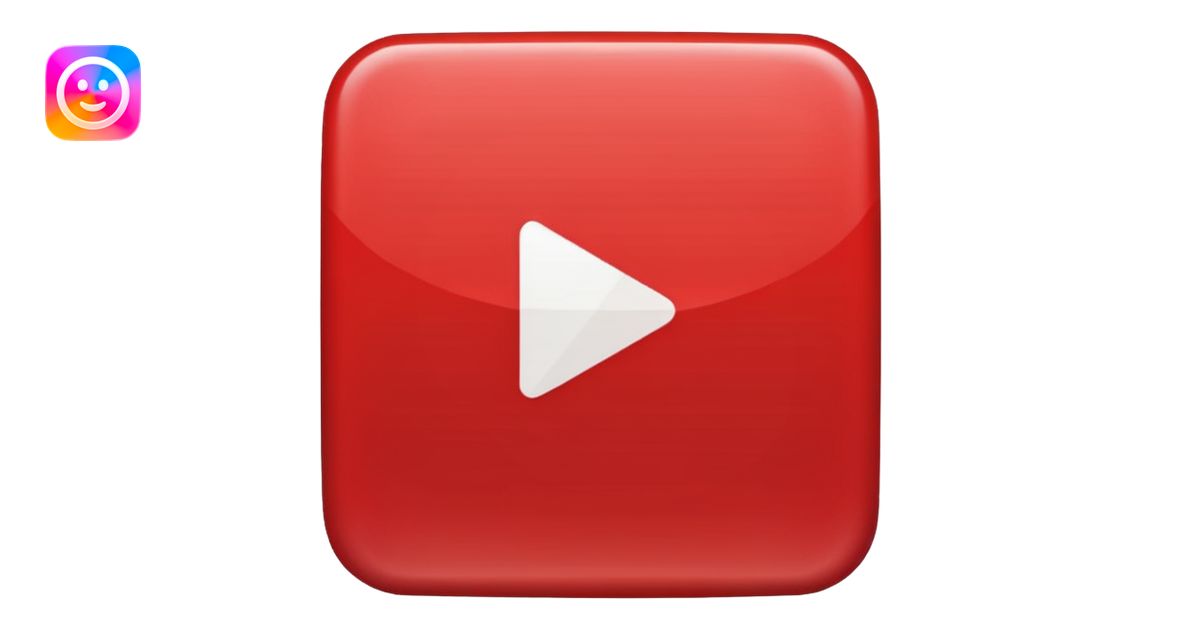 YouTube logo, rounded red rectangle with white play triangle emoji | AI ...