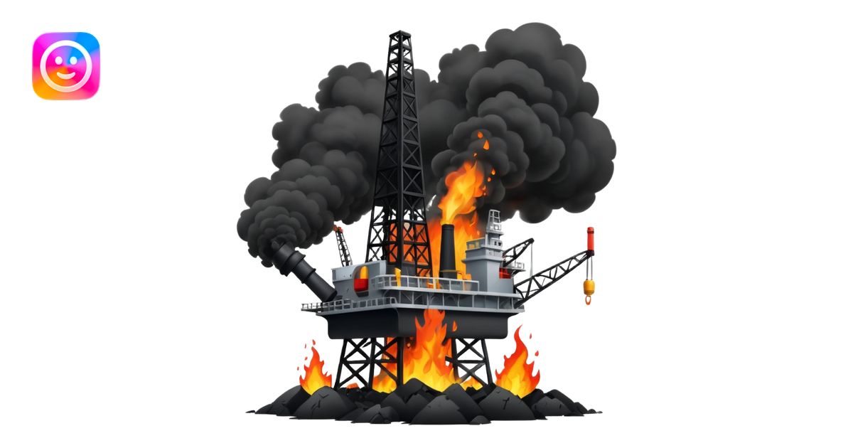 destruction of oil rig emoji | AI Emoji Generator