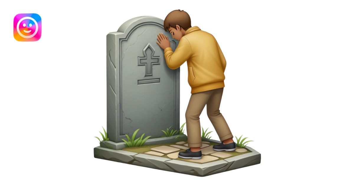 Pissing on grave emoji | AI Emoji Generator