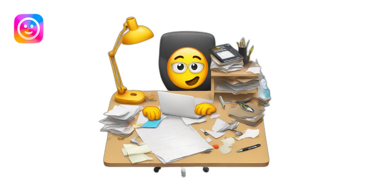 messy-work-desk emoji | AI Emoji Generator