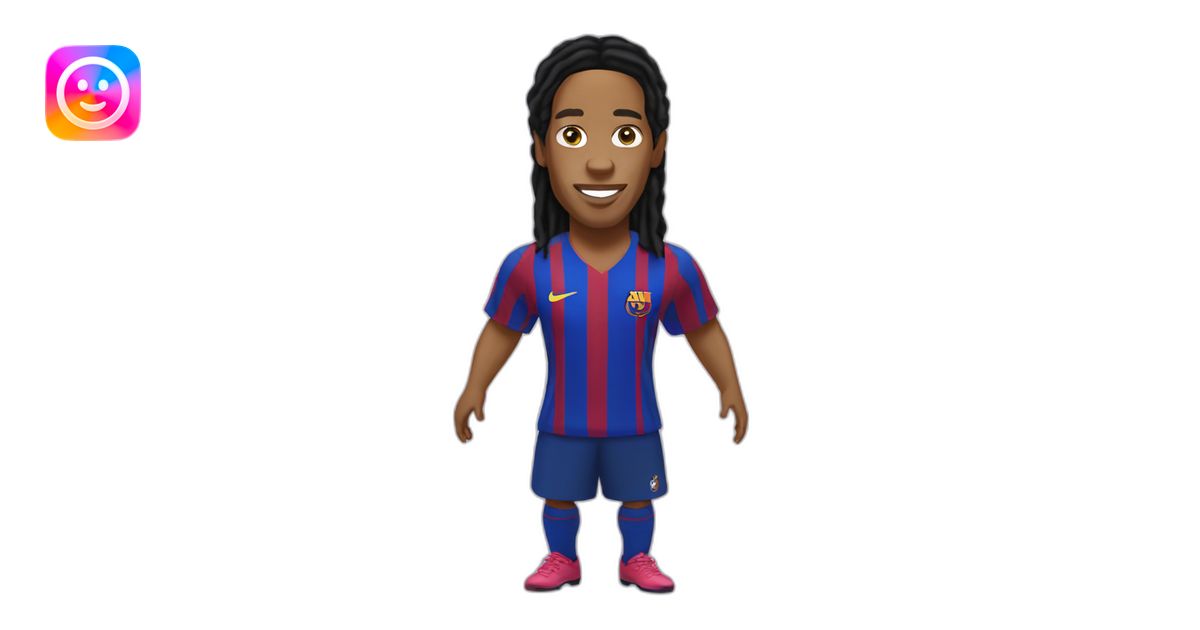 Ronaldinho wearing a dress emoji | AI Emoji Generator