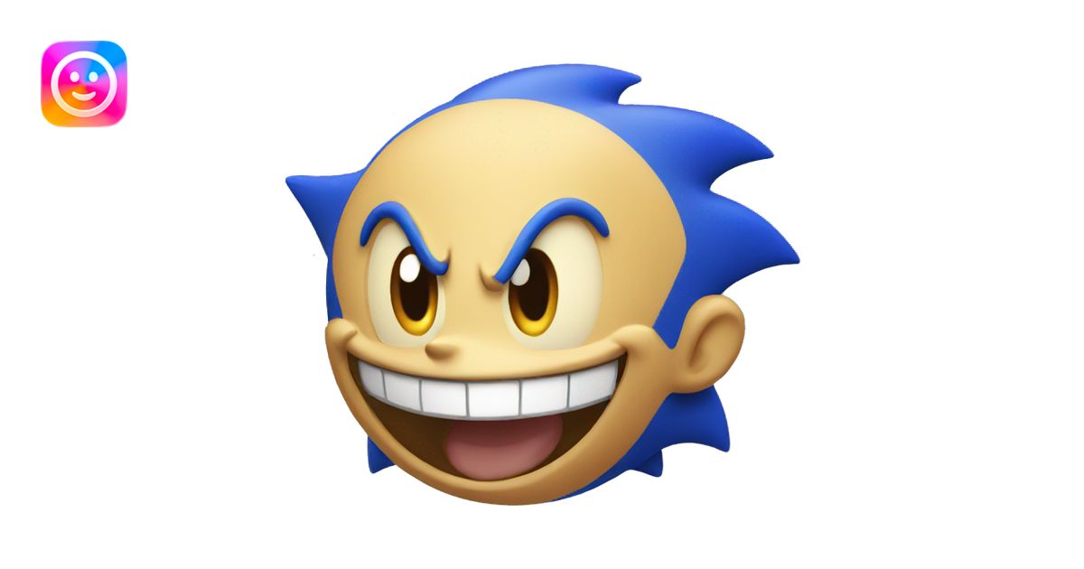 sonic laughing emoji | AI Emoji Generator