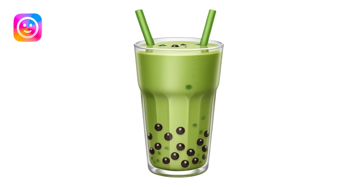 Boba tea matcha emoji | AI Emoji Generator